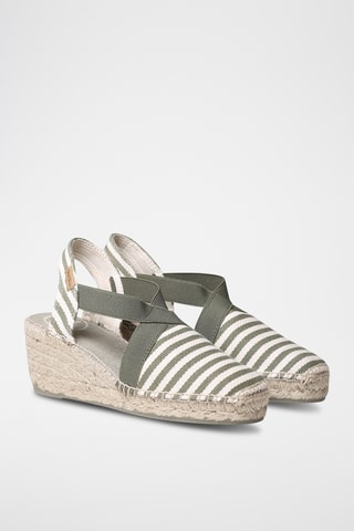 Alpargatas com cunha Terra-Dd - Vermelho - Caqui