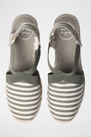 Alpargatas com cunha Terra-Dd - Vermelho - Caqui