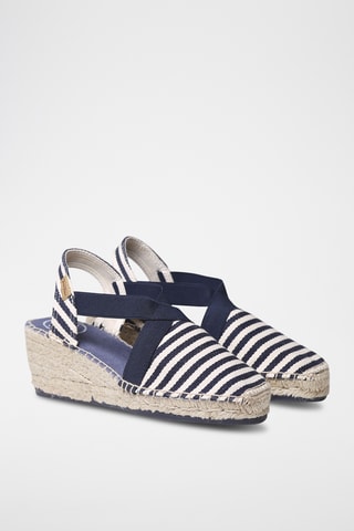 Alpargatas com cunha Terra-Dd - Vermelho - Azul