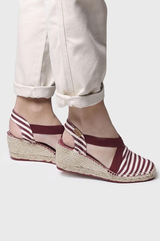 Alpargatas com cunha Terra-Dd - Vermelho - Bordô