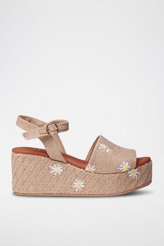 Sandálias com cunha Seul - Bege - Bege