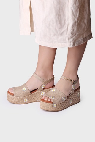 Sandálias com cunha Seul - Bege - Bege