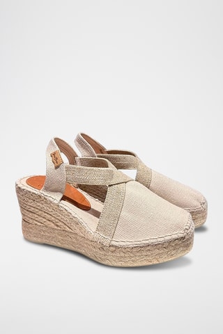 Alpargatas com cunha Toda-Nt - Azul - Bege