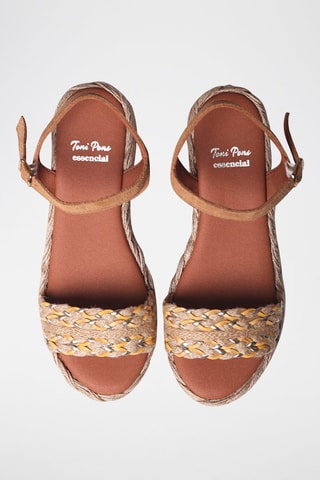 Sandálias com cunha Rosalia - Bege - Bege