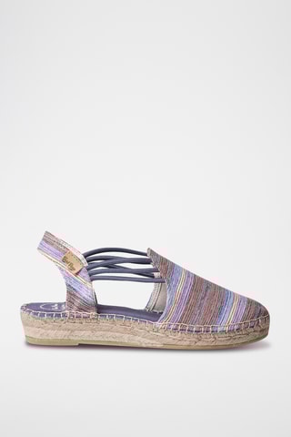 Alpargatas com cunha Noa-Hv - Caqui e amarelo - Azul