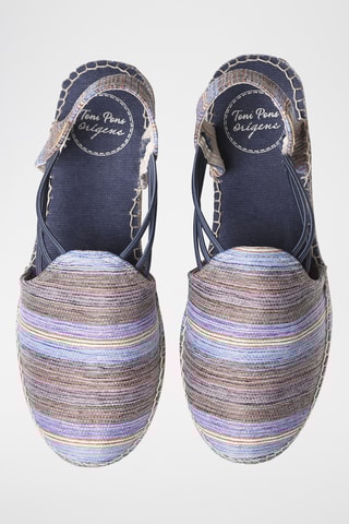 Alpargatas com cunha Noa-Hv - Caqui e amarelo - Azul