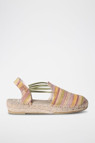 Alpargatas com cunha Noa-Hv - Caqui e amarelo - Caqui