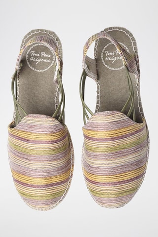 Alpargatas com cunha Noa-Hv - Caqui e amarelo - Caqui