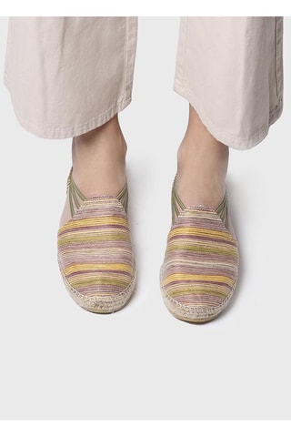 Alpargatas com cunha Noa-Hv - Caqui e amarelo - Caqui