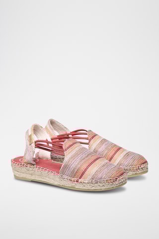 Alpargatas com cunha Noa-Hv - Caqui e amarelo - Vermelho