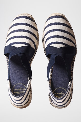 Alpargatas Estartit - Bege e azul-marinho