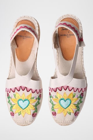 Alpargatas com cunha Gardenia - Bege