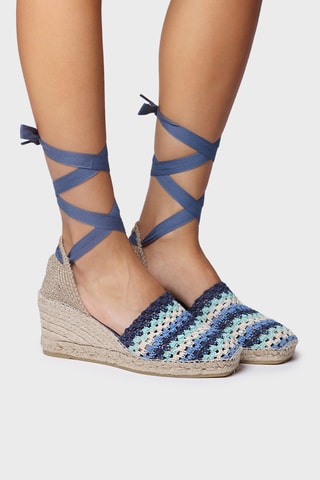 Alpargatas com cunha Georgina - Azul