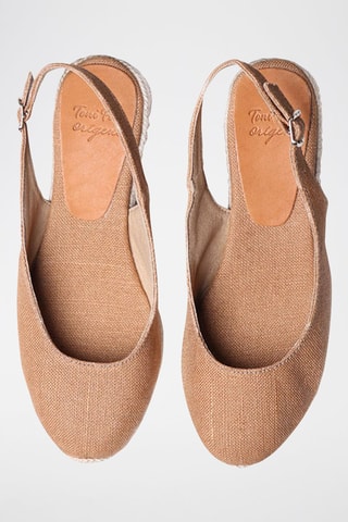 Alpargatas com cunha Bege - Castanho