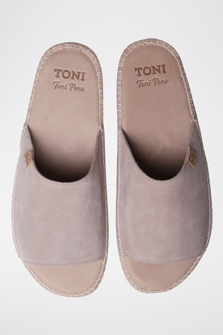 Mules em nobuck Bru - Camel - Cinzento