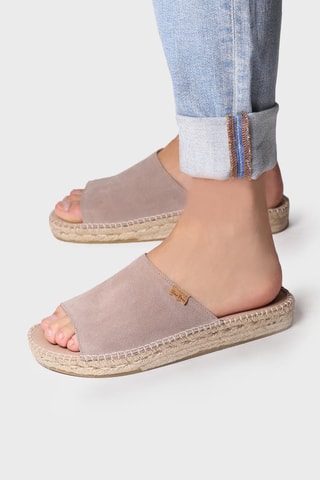 Mules em nobuck Bru - Camel - Cinzento