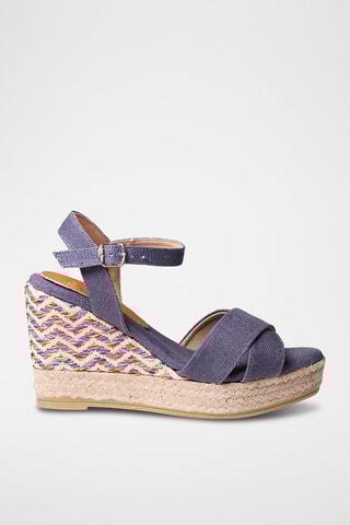 Sandálias com cunha Amaia - Azul - Azul