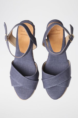 Sandálias com cunha Amaia - Azul - Azul