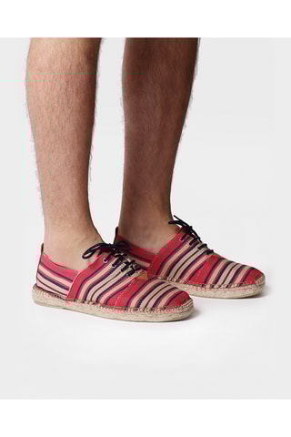 Alpargatas Dario - Bege, azul e vermelho