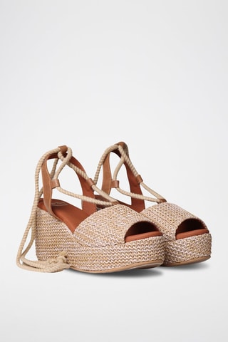 Sandálias com cunha Tamesis - Bege - Bege