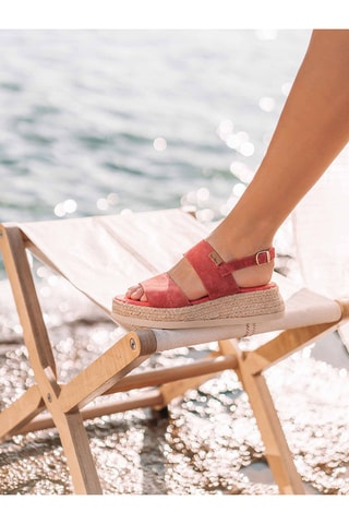 Sandálias de salto com cunha Rosa - Rosa