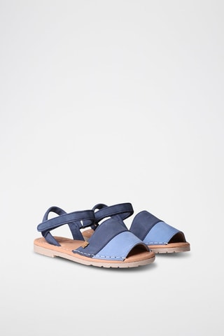 Sandálias em nobuck Corda - Azul - Azul