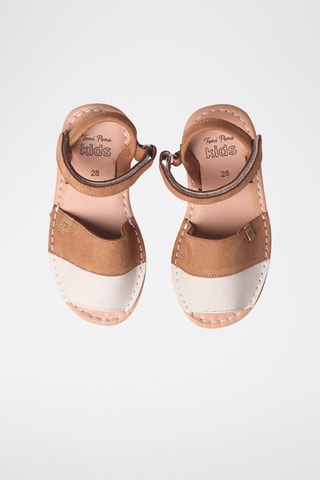 Sandálias em nobuck Corda - Azul - Castanho