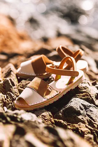 Sandálias em nobuck Corda - Azul - Castanho