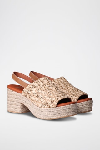 Sandálias com salto Ankara - Bege - Bege