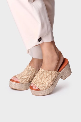 Sandálias com salto Ankara - Bege - Bege