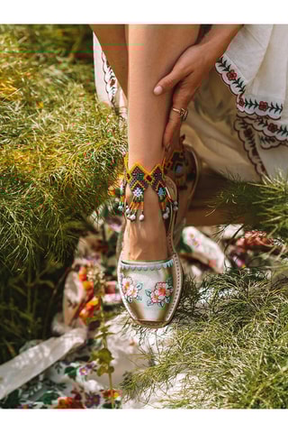 Sandálias Dourado - Bege