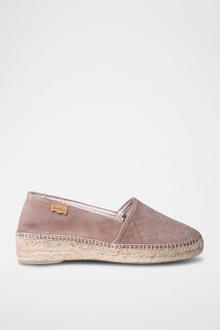 Alpargatas em nobuck Eddy-St - Rosa - Toupeira