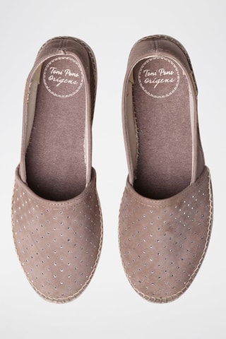 Alpargatas em nobuck Eddy-St - Rosa - Toupeira