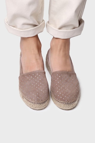 Alpargatas em nobuck Eddy-St - Rosa - Toupeira