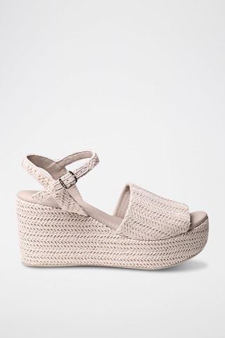 Sandálias com cunha Triana - Cru - Bege