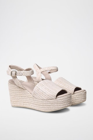 Sandálias com cunha Triana - Cru - Bege