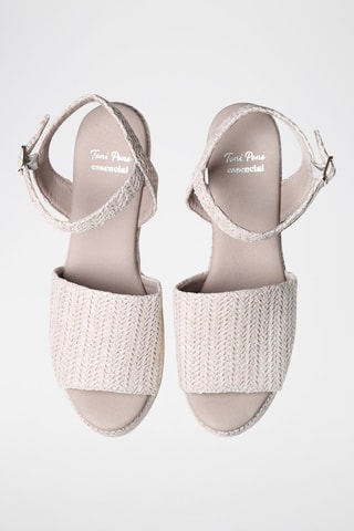 Sandálias com cunha Triana - Cru - Bege