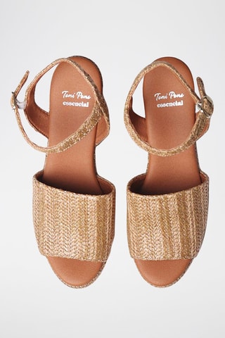 Sandálias com cunha Triana - Cru - Castanho