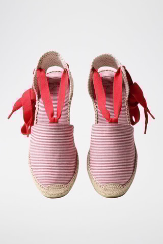 Alpargatas com cunha Veira-Mt - Preto - Vermelho