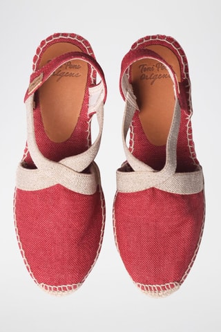 Alpargatas com cunha Toda-Nt - Azul - Vermelho