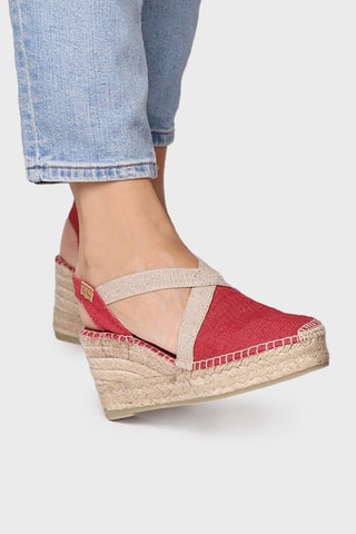 Alpargatas com cunha Toda-Nt - Azul - Vermelho