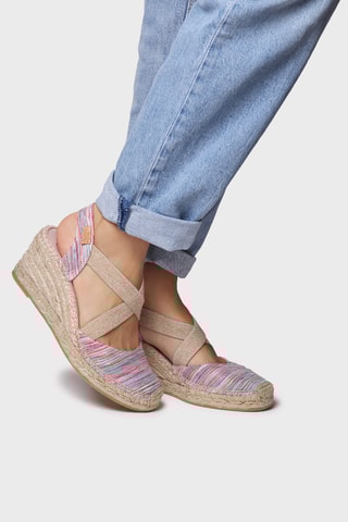 Sandálias com cunha Saba - Multicor