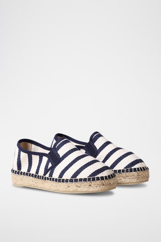 Alpargatas Azul - Bege e azul-marinho