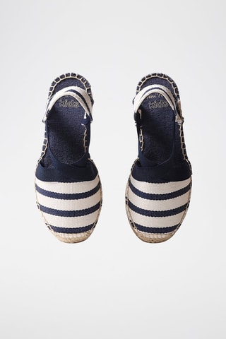 Alpargatas com cunha Edita-Br - Azul - Bege e azul-marinho