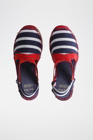 Alpargatas com cunha Edita-Br - Azul - Azul-marinho