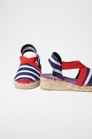 Alpargatas com cunha Edita-Br - Azul - Azul-marinho