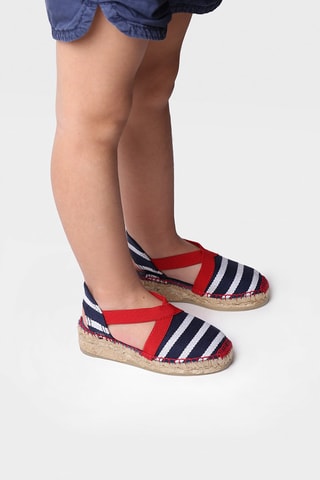 Alpargatas com cunha Edita-Br - Azul - Azul-marinho