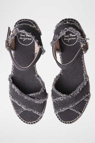 Sandálias com cunha Irina - Cru - Preto