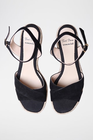 Sandálias com salto em couro Kota-A - Verde - Preto