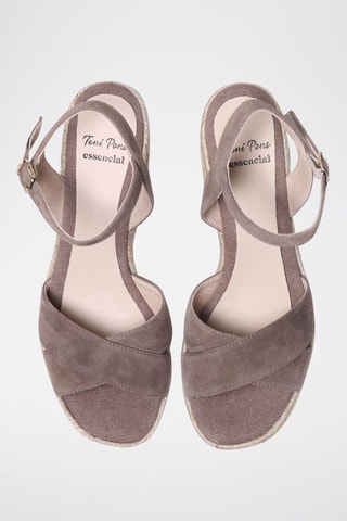 Sandálias com salto em couro Kota-A - Verde - Toupeira